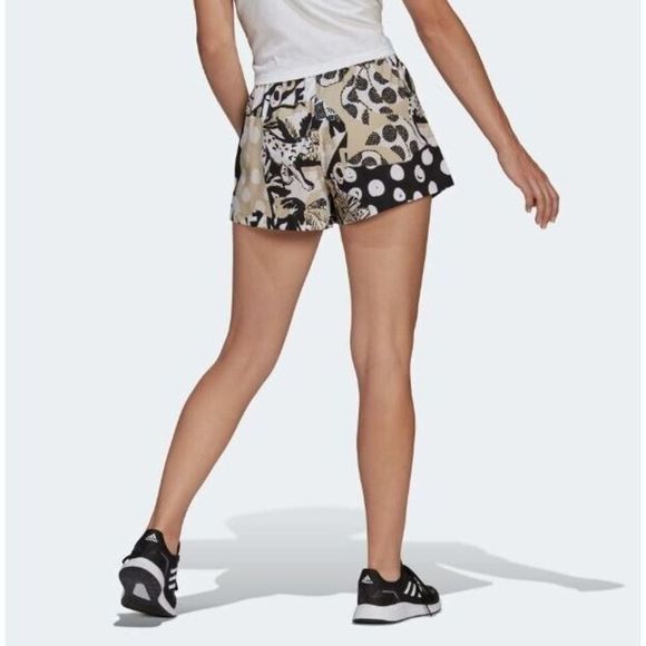 adidas HC1826 Women's Sz XL Black Farm Rio All Over Print Woven Shorts - Picture 9 of 10